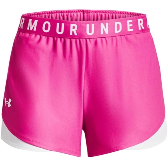 Under Armour Women's Pink Athletic Shorts SMALL - Picture 1 of 4